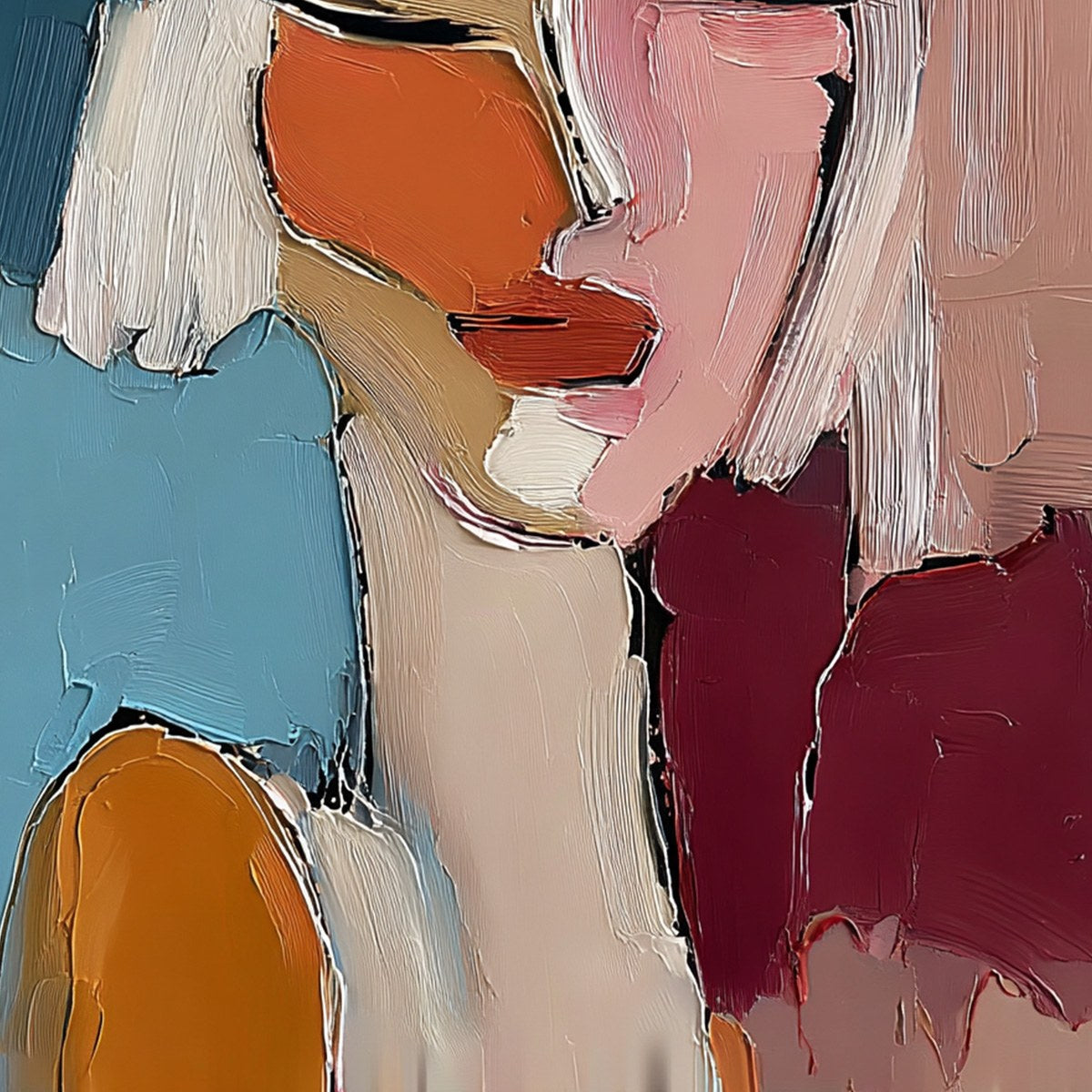 ALTER EGO: Textured Abstract Portrait Painting of a Woman - Image 5