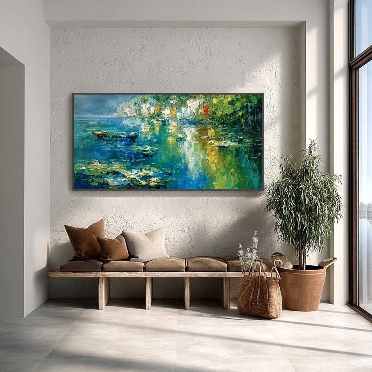 AMALFI REFLECTIONS: Textured Impasto Painting of Italian Coast Reflections - Image 2