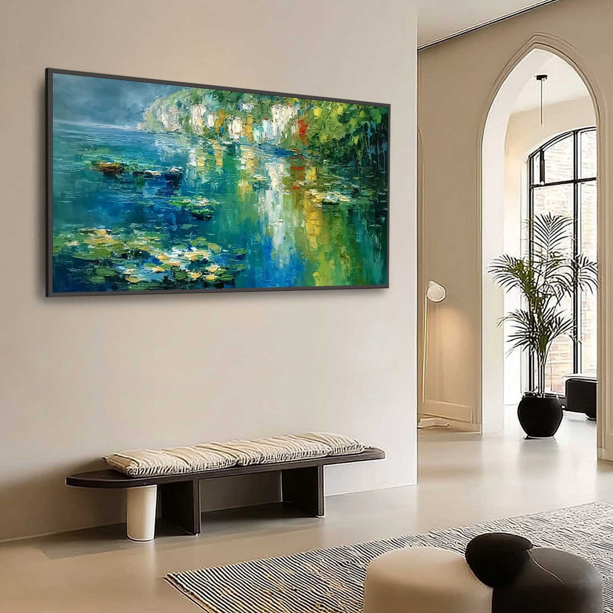 AMALFI REFLECTIONS: Textured Impasto Painting of Italian Coast Reflections - Image 7