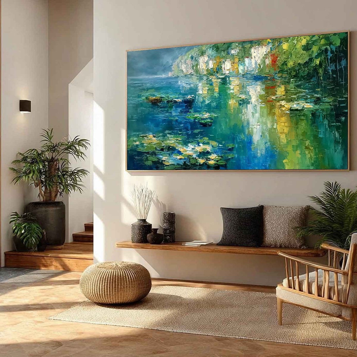 AMALFI REFLECTIONS: Textured Impasto Painting of Italian Coast Reflections - Image 8