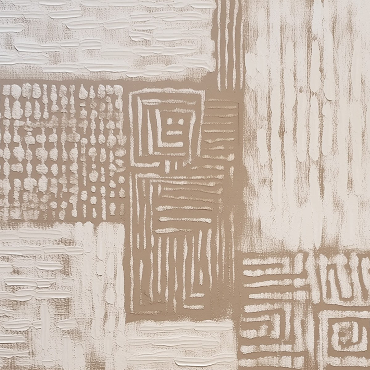 ANCIENT ECHOES: Textured Wabi Sabi Abstract Painting in Neutral Tones - Image 5