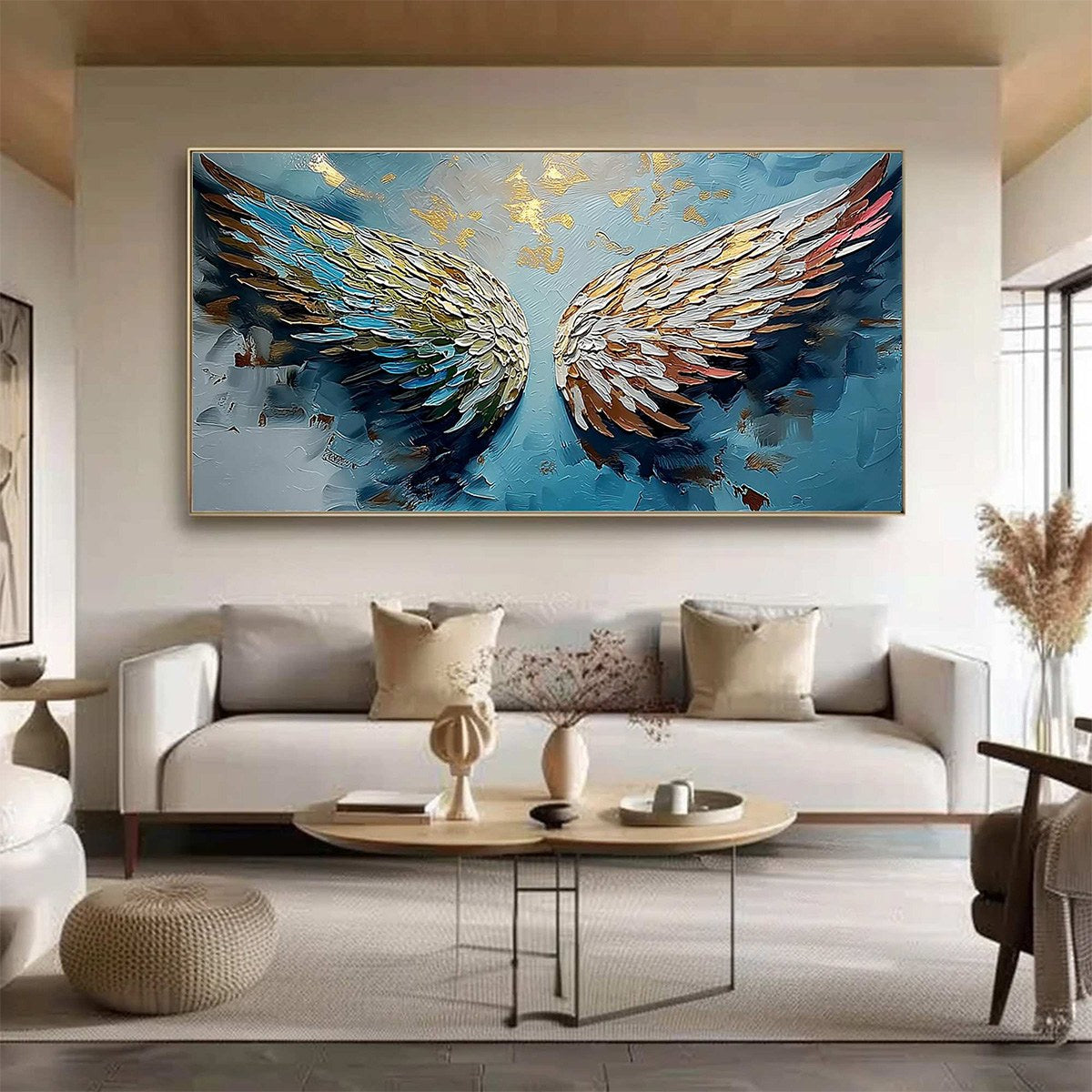 ASCENSION Abstract Angel Wings Textured Oil Painting on Canvas - Image 6