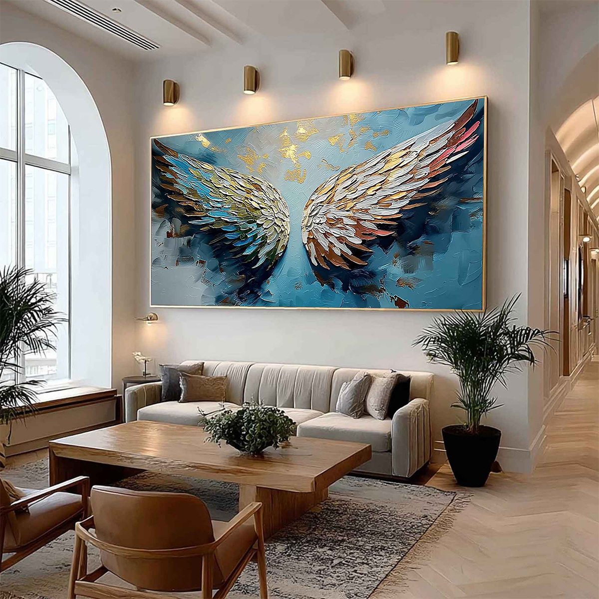 ASCENSION Abstract Angel Wings Textured Oil Painting on Canvas - Image 7