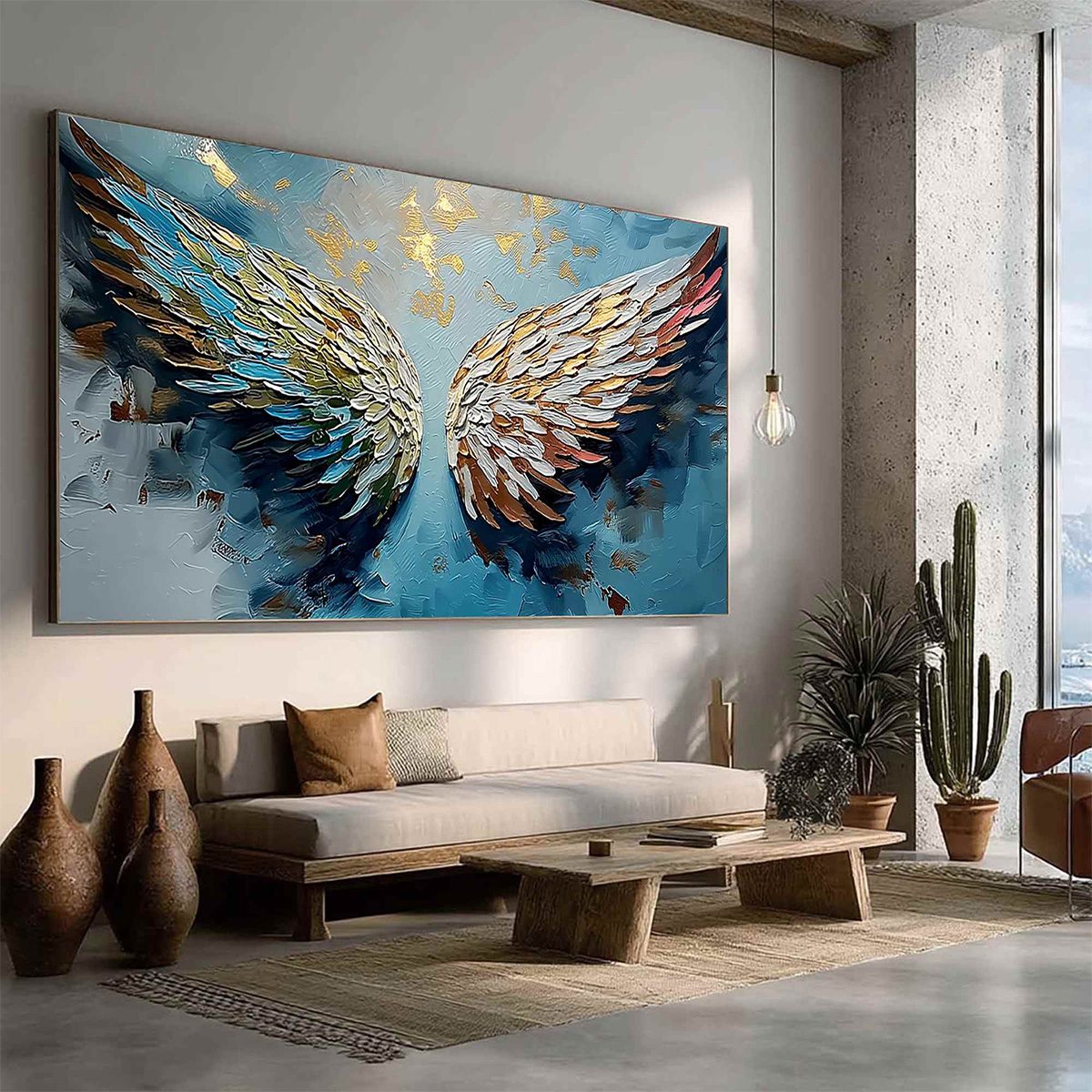 ASCENSION Abstract Angel Wings Textured Oil Painting on Canvas - Image 8