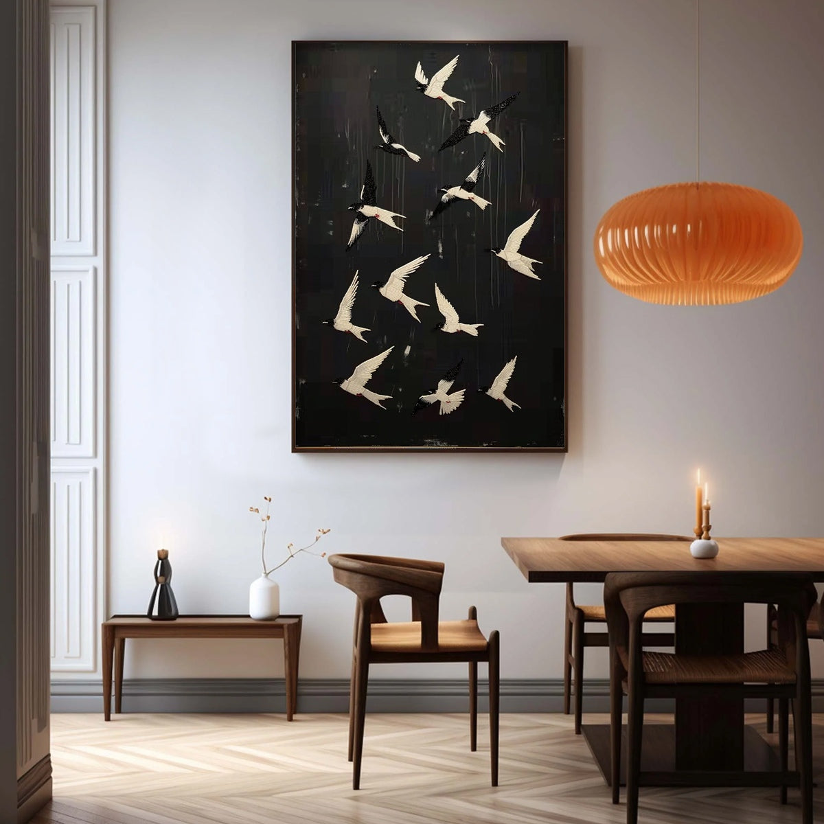 ASCENSION: Beaded Birds on Textured Canvas - Image 7