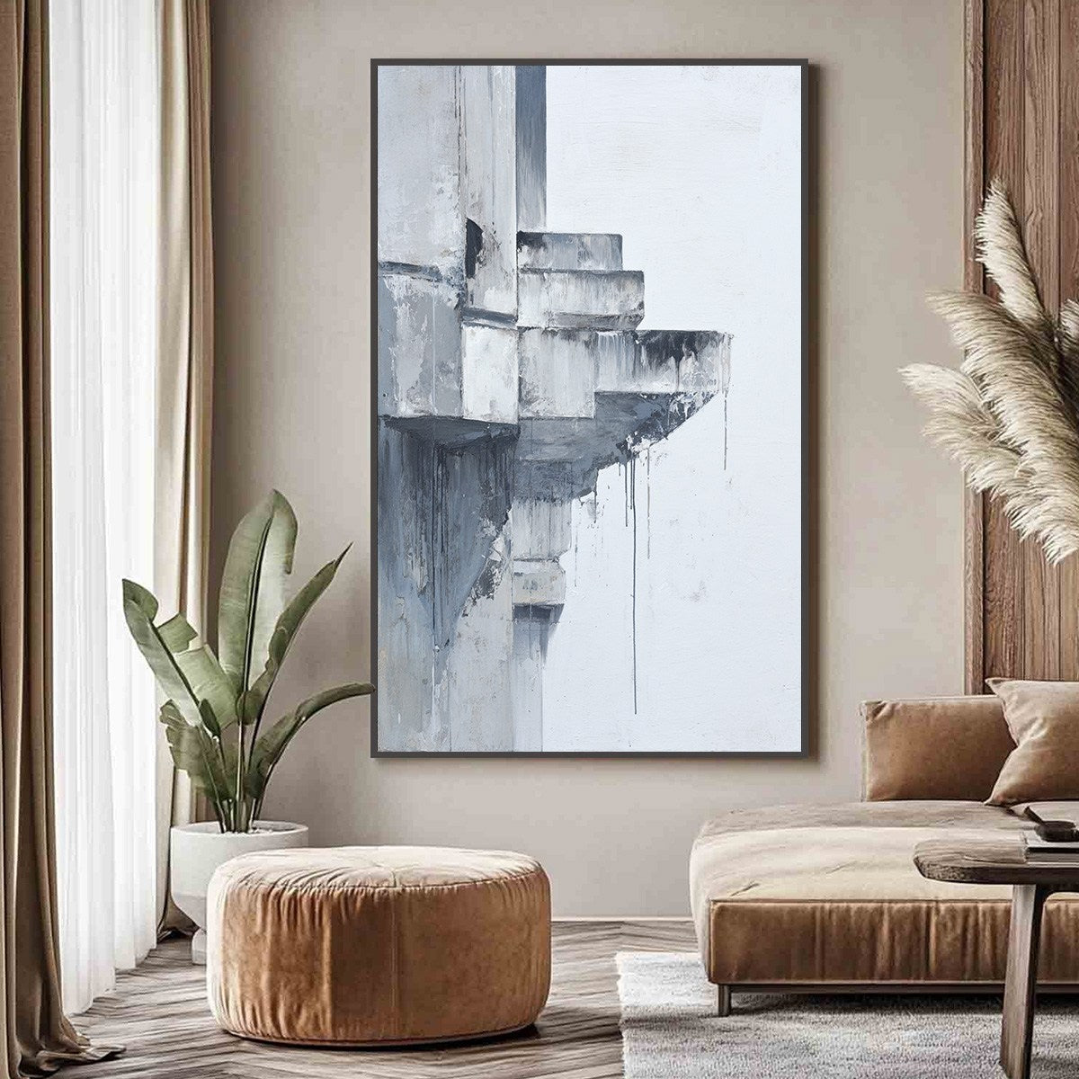 ASCENT: Minimalist Architectural Abstract Painting - Image 2
