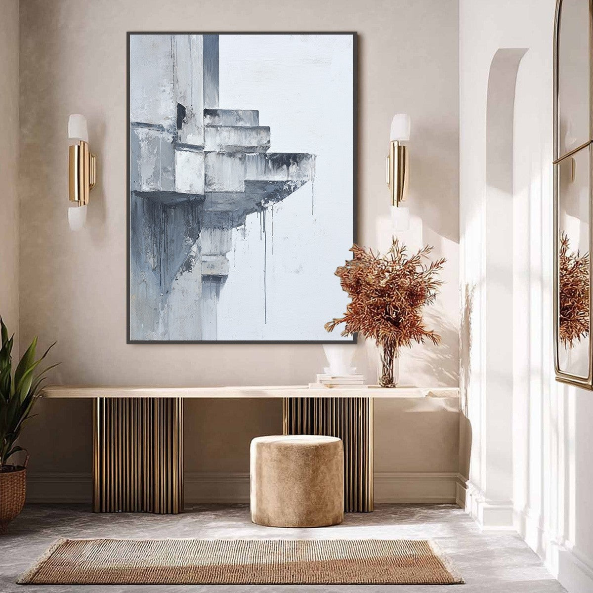ASCENT: Minimalist Architectural Abstract Painting - Image 4
