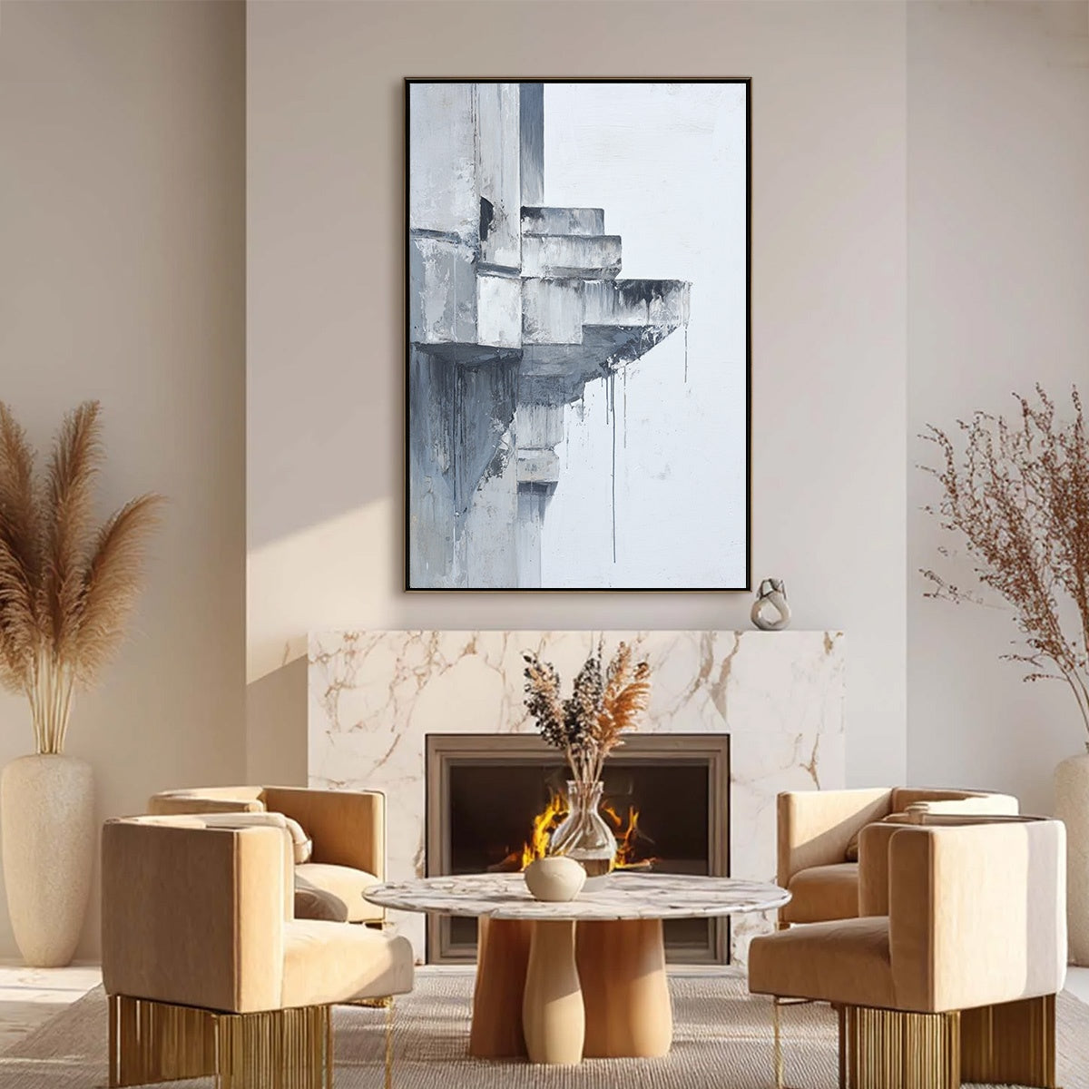 ASCENT: Minimalist Architectural Abstract Painting - Image 6