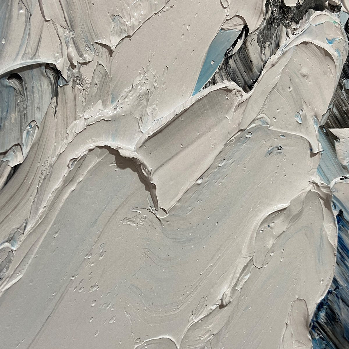 ASCENT: Textured Impasto Mountain Landscape Painting with Skiers - Image 6