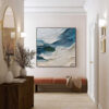 ATLANTIC SWELL: Heavily Textured Abstract Seascape Painting for Coastal Decor