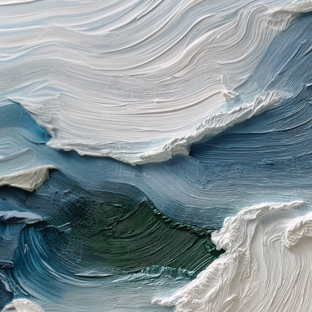 ATLANTIC SWELL: Heavily Textured Abstract Seascape Painting for Coastal Decor - Image 5
