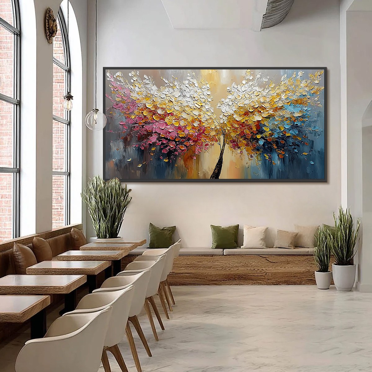 AURA BLOOM: Textured Palette Knife Tree of Life Painting - Image 6