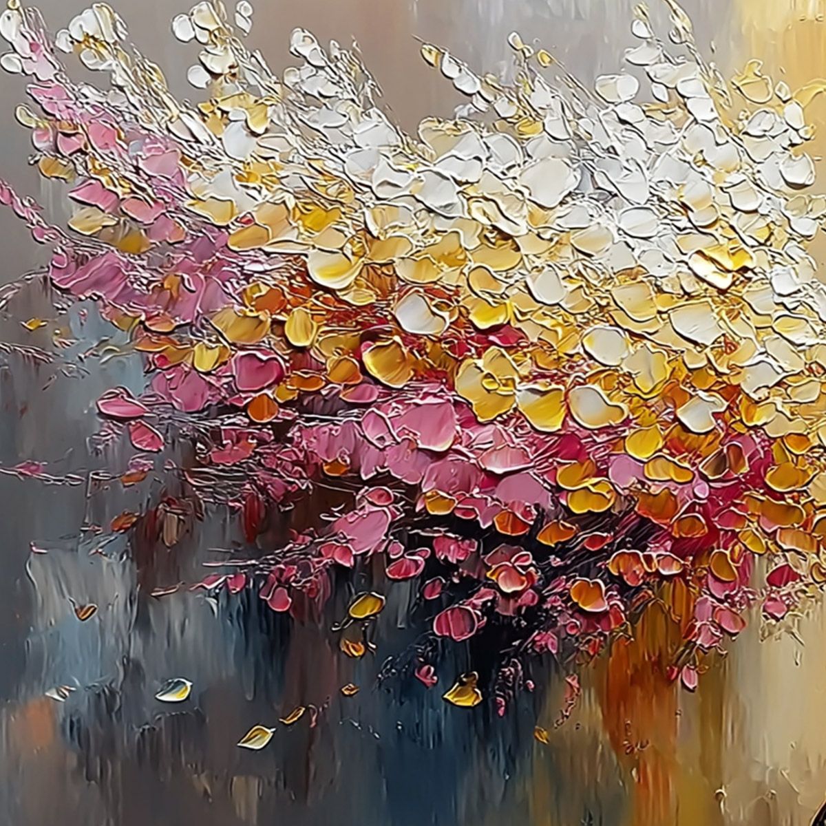 AURA BLOOM: Textured Palette Knife Tree of Life Painting - Image 3