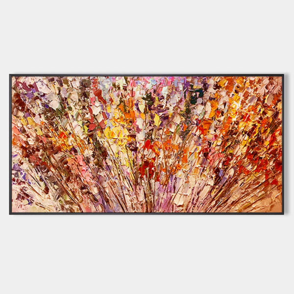 AUTUMN HARVEST: Impasto Floral Oil Painting in Warm Autumn Hues