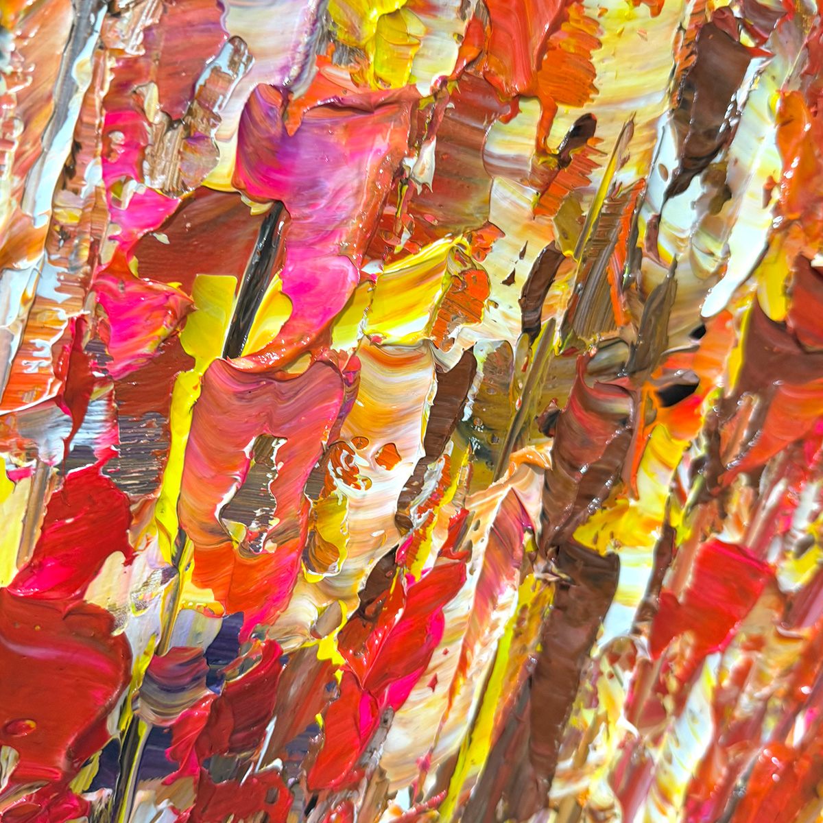 AUTUMN HARVEST: Impasto Floral Oil Painting in Warm Autumn Hues - Image 3