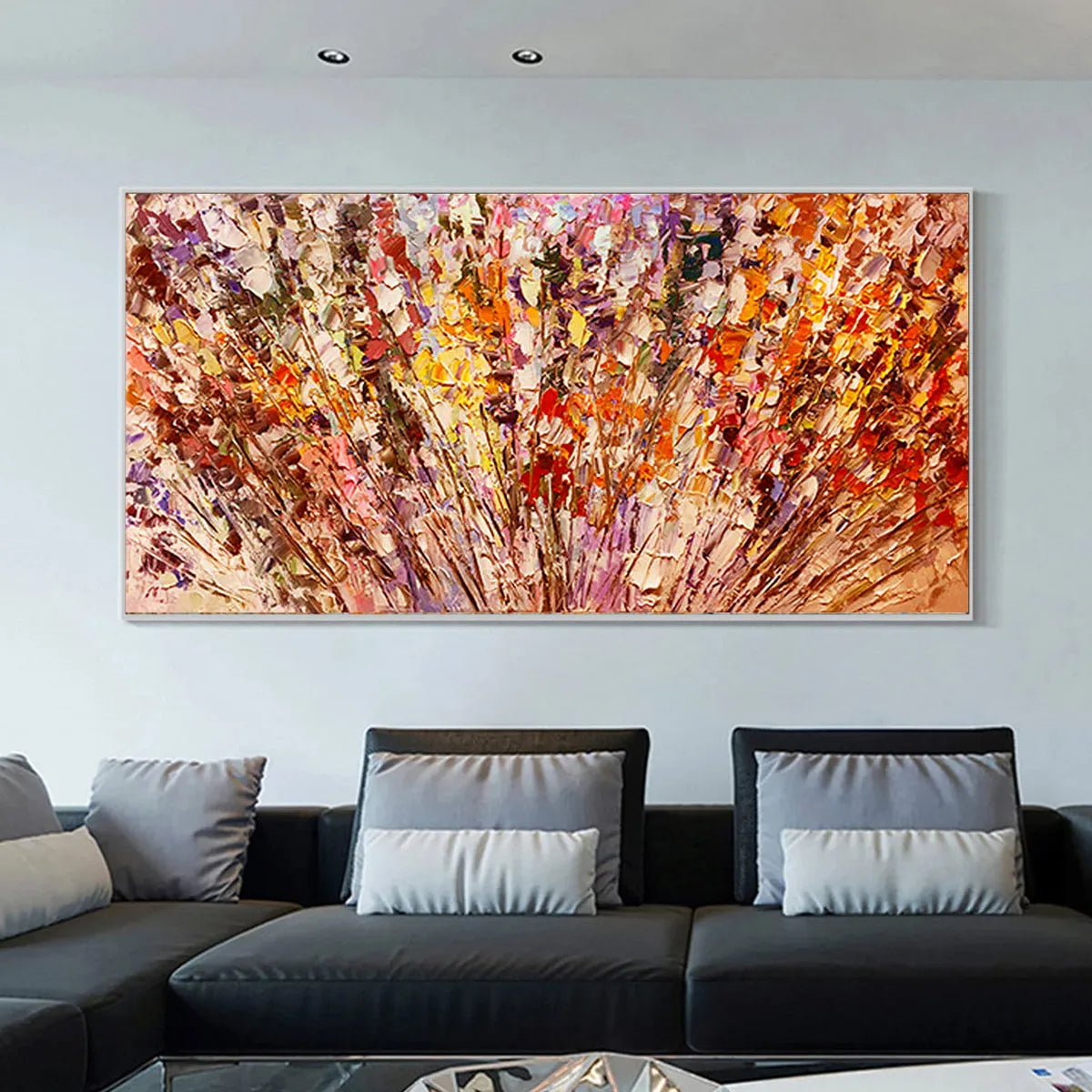 AUTUMN HARVEST: Impasto Floral Oil Painting in Warm Autumn Hues - Image 4