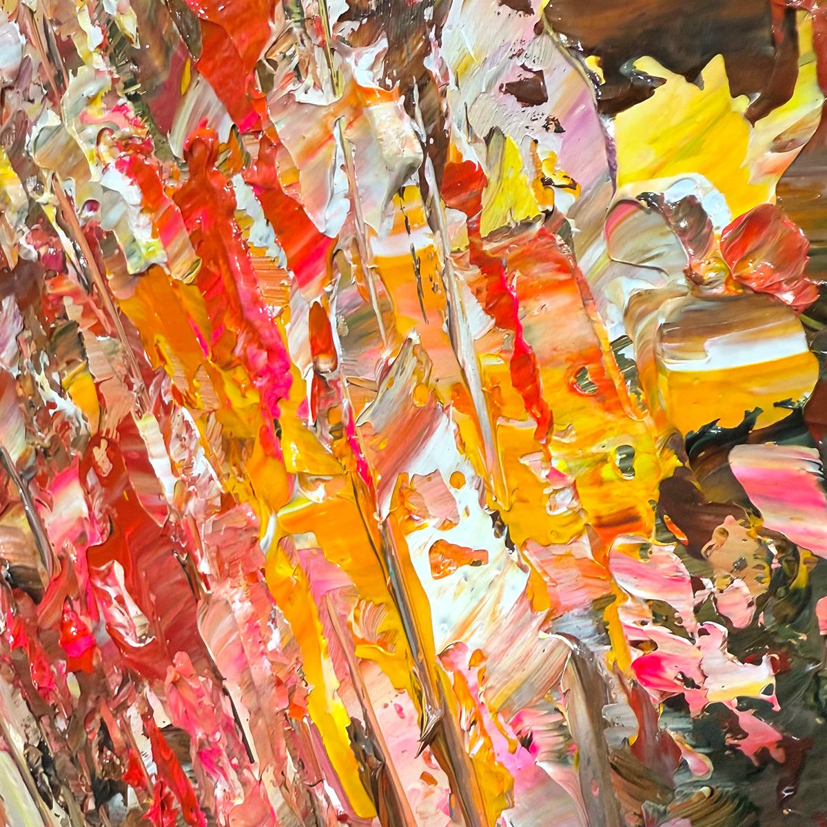 AUTUMN HARVEST: Impasto Floral Oil Painting in Warm Autumn Hues - Image 6