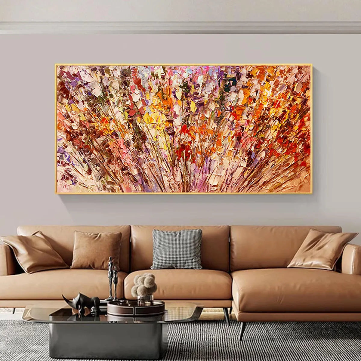 AUTUMN HARVEST: Impasto Floral Oil Painting in Warm Autumn Hues - Image 8