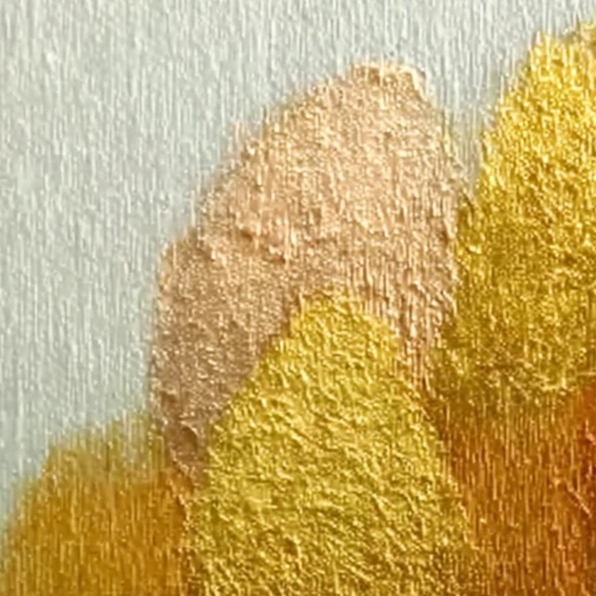 AUTUMN'S TREASURE: Whimsical Textured Gold Leaf Cat Painting - Image 5