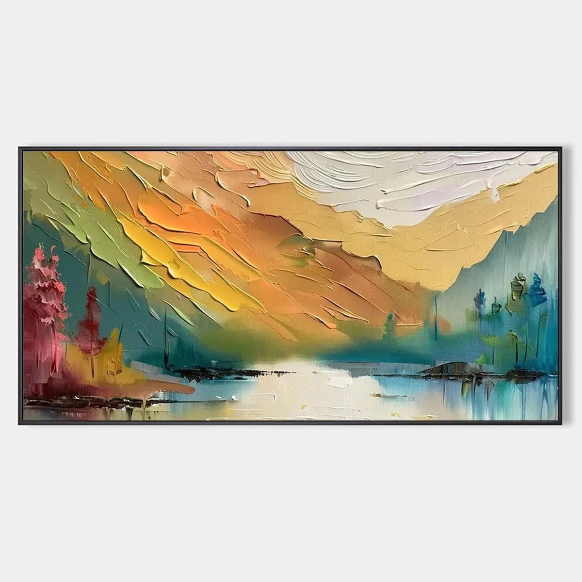 AUTUMN VALLEY: Textured Landscape Painting