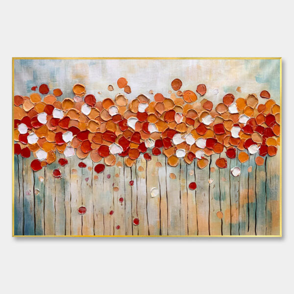 AUTUMN WHISPERS: Abstract Landscape Impasto Oil Painting
