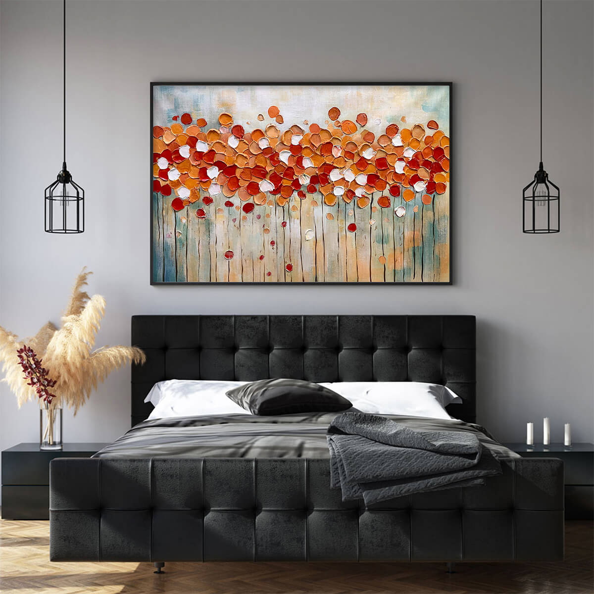 AUTUMN WHISPERS: Abstract Landscape Impasto Oil Painting - Image 7