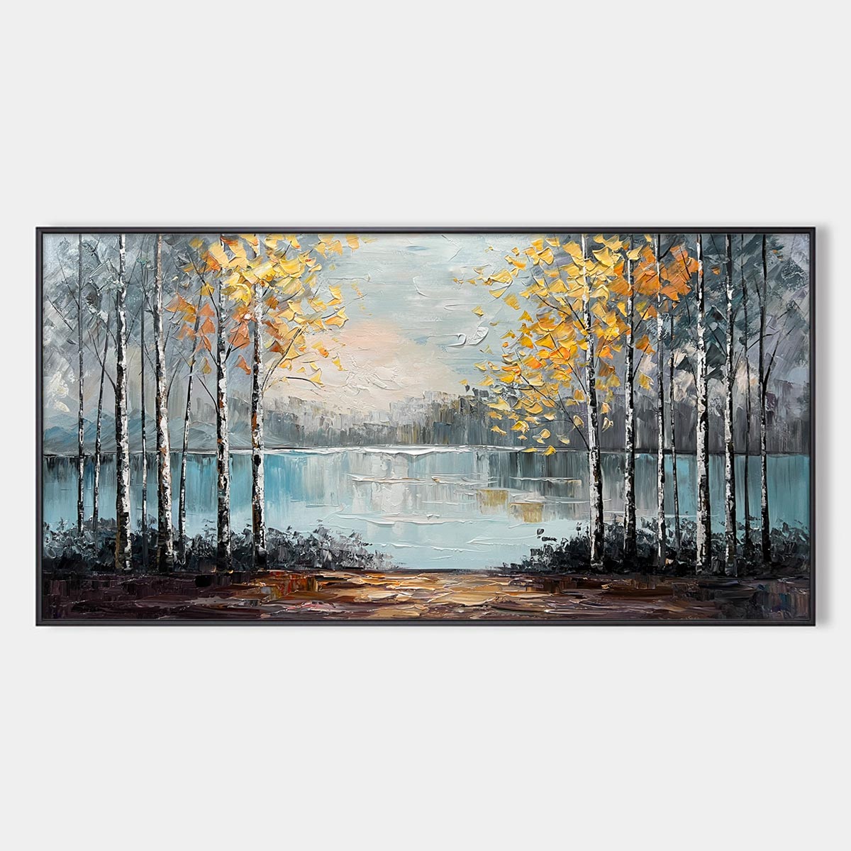 AUTUMN WHISPERS: Textured Impasto Landscape Oil Painting