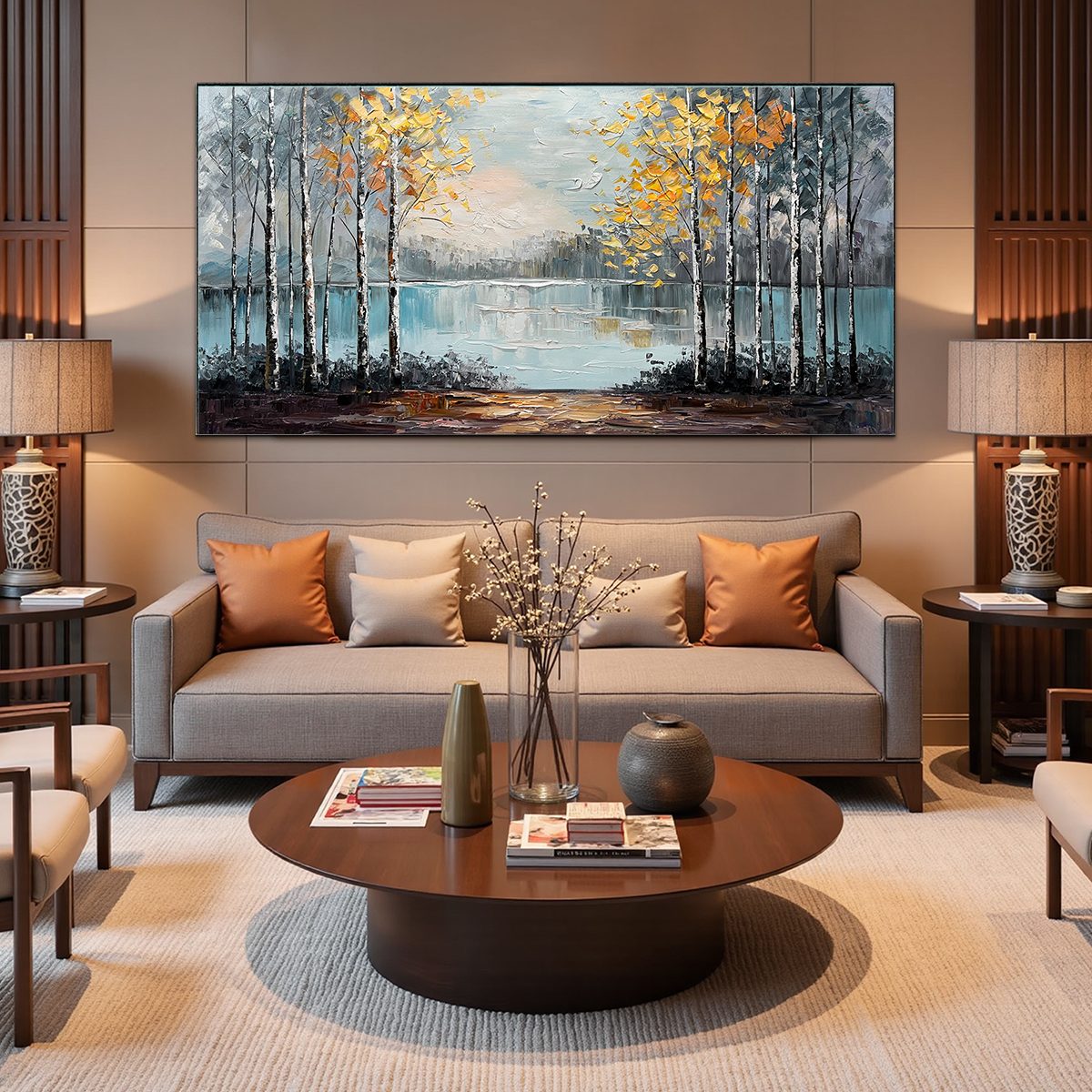 AUTUMN WHISPERS: Textured Impasto Landscape Oil Painting - Image 2