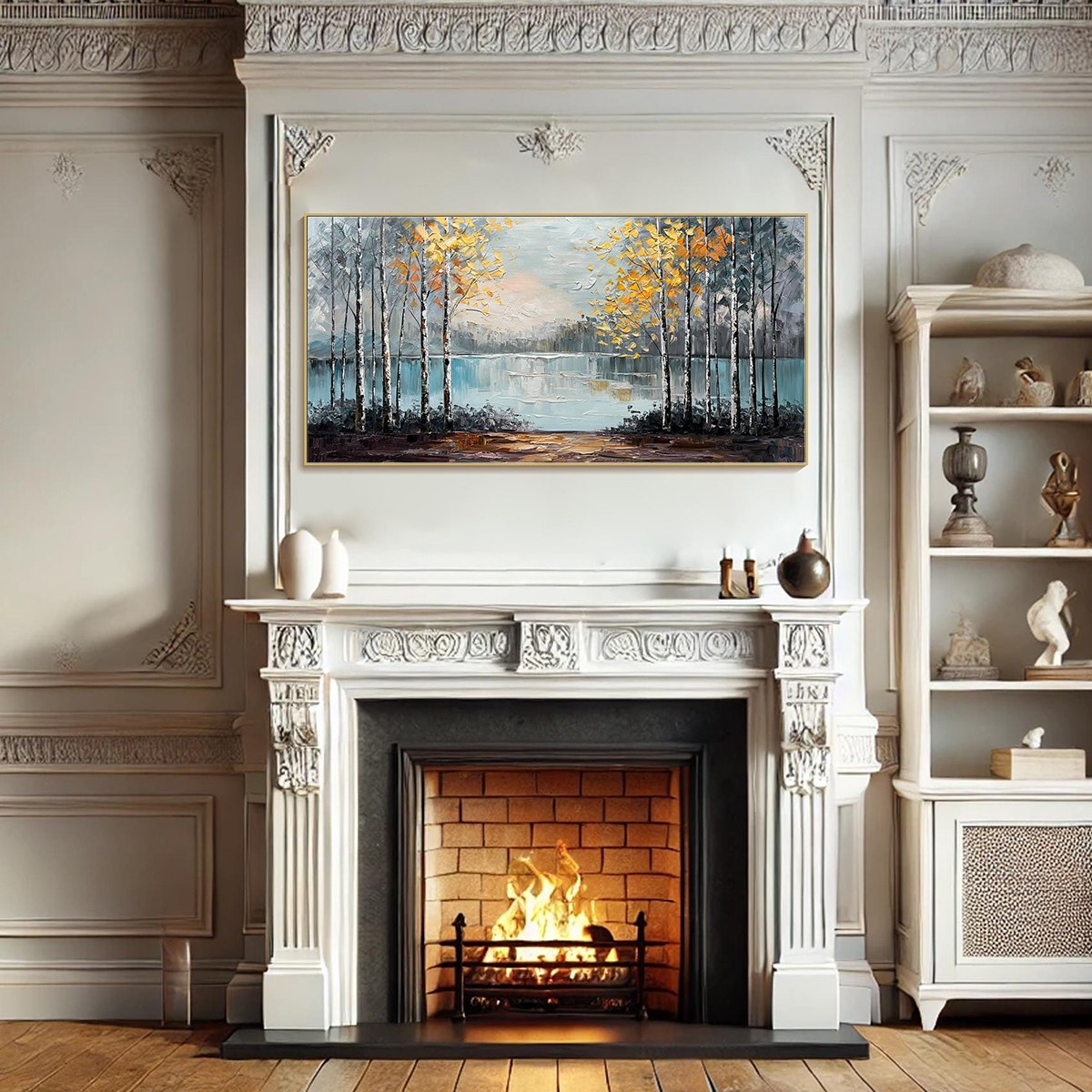 AUTUMN WHISPERS: Textured Impasto Landscape Oil Painting - Image 6