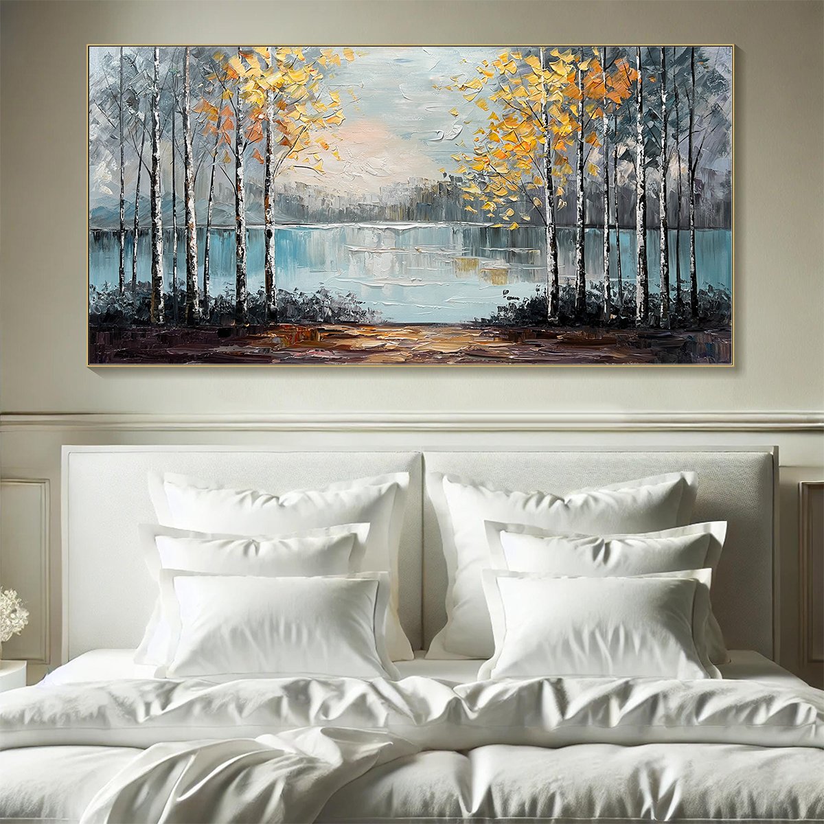 AUTUMN WHISPERS: Textured Impasto Landscape Oil Painting - Image 7