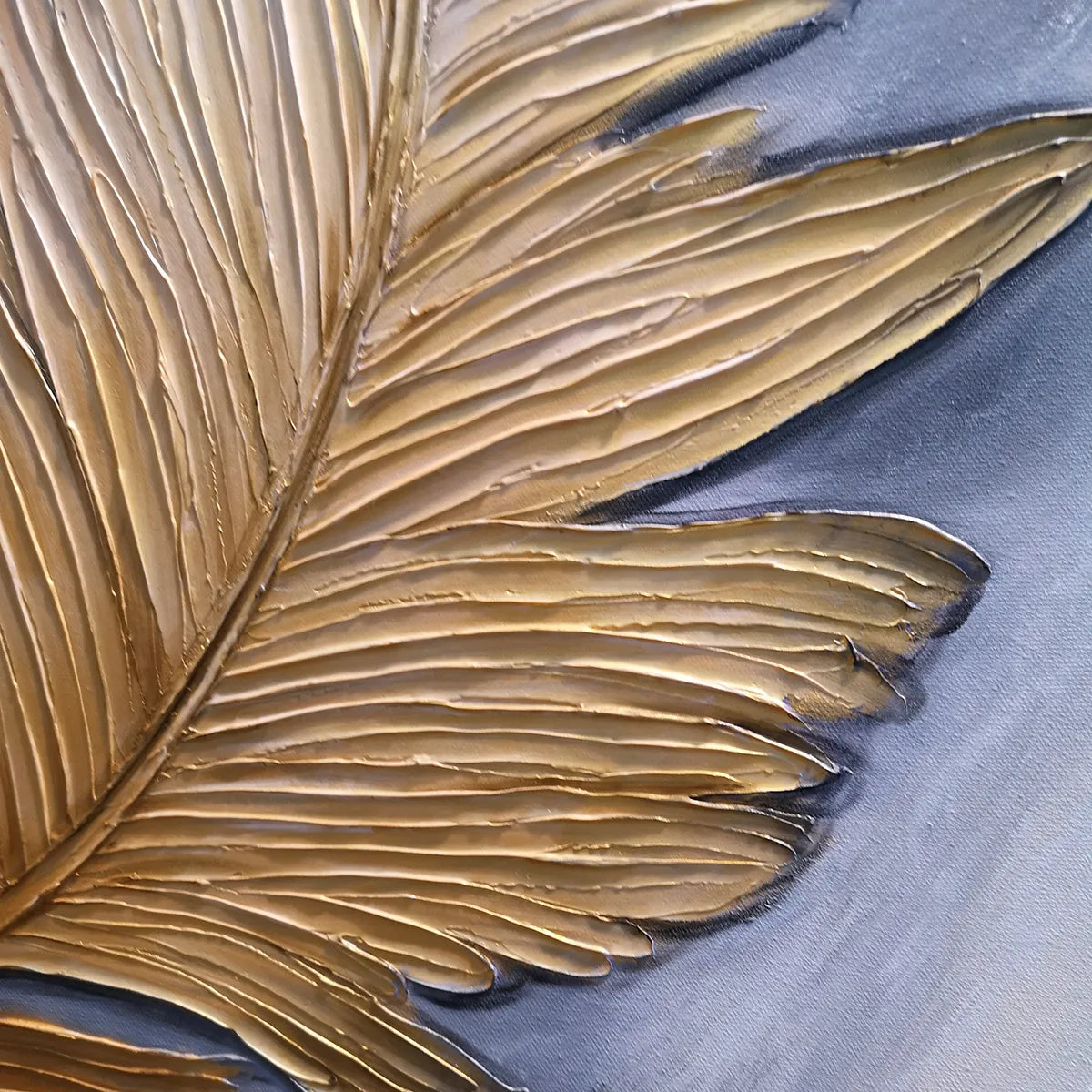 BLEMISHED SKY: Abstract Feather Oil Painting - Image 5