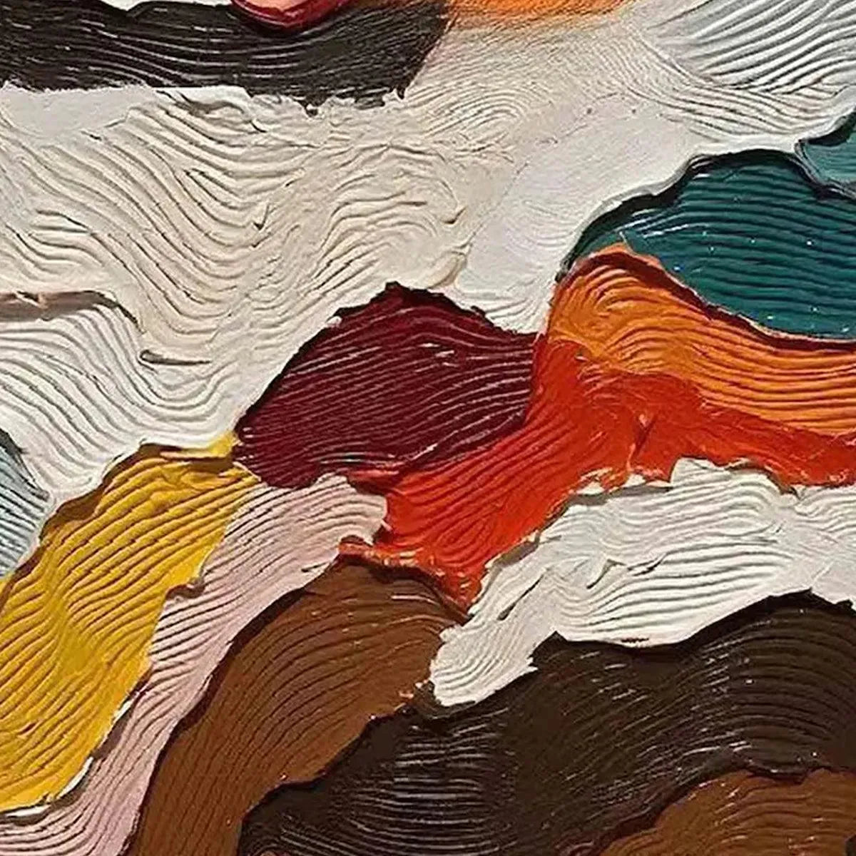 ABSTRACT LANDSCAPE: Textured Abstract Painting, Colorful Landscape Wall Art, Vertical Canvas, Impasto Decor - Image 7