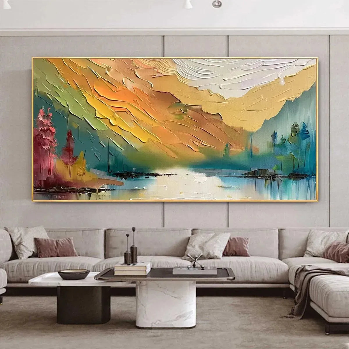 AUTUMN VALLEY: Textured Landscape Painting - Image 2