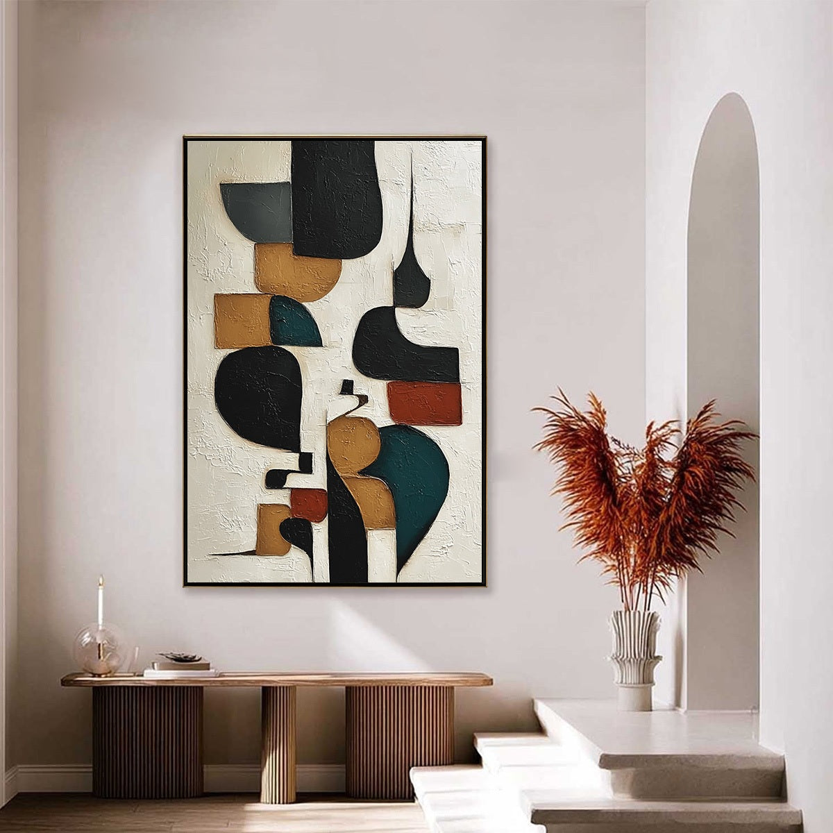 BALANCING ACT: Textured Wabi Sabi Abstract Painting for Modern Decor - Image 6