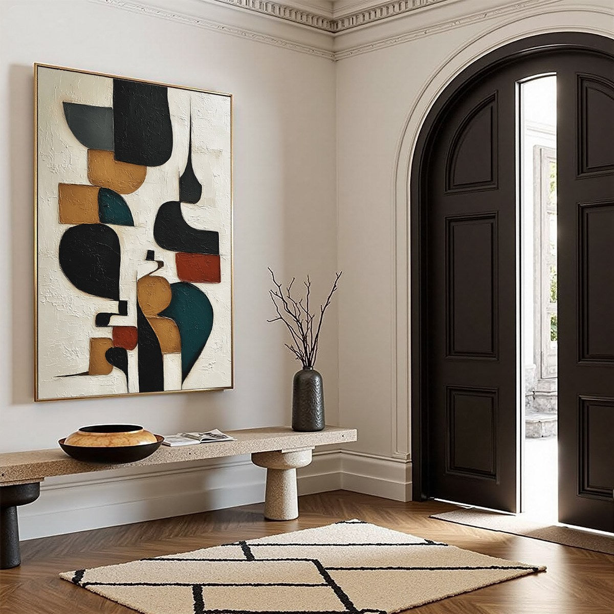 BALANCING ACT: Textured Wabi Sabi Abstract Painting for Modern Decor - Image 7