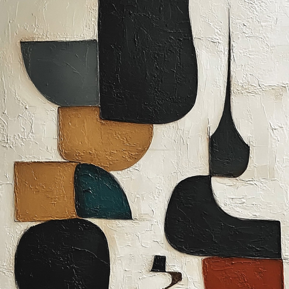 BALANCING ACT: Textured Wabi Sabi Abstract Painting for Modern Decor - Image 3