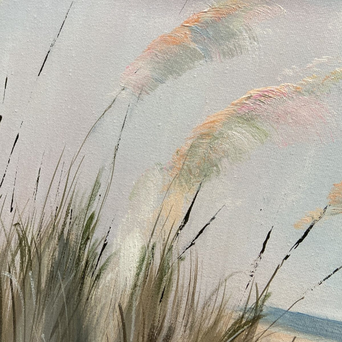 BEACH GRASS PANORAMIC: Beach Painting, Panoramic Wall Art - Image 6