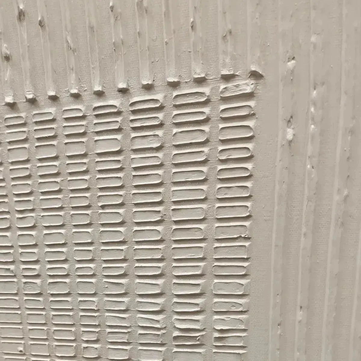 BEIGE TEXTURE DIPTYCH: Textured Abstract Painting in Beige - Image 6