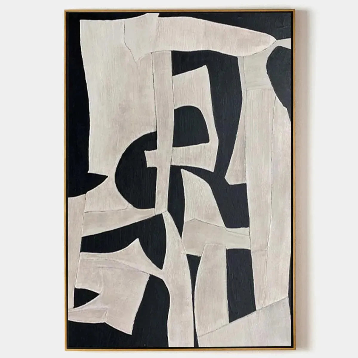 BLACK AND WHITE ABSTRACT: Minimalist Abstract Painting