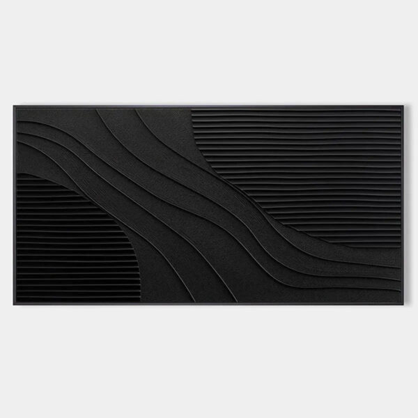 BLACK TEXTURE: Minimalist Textured Painting in Black