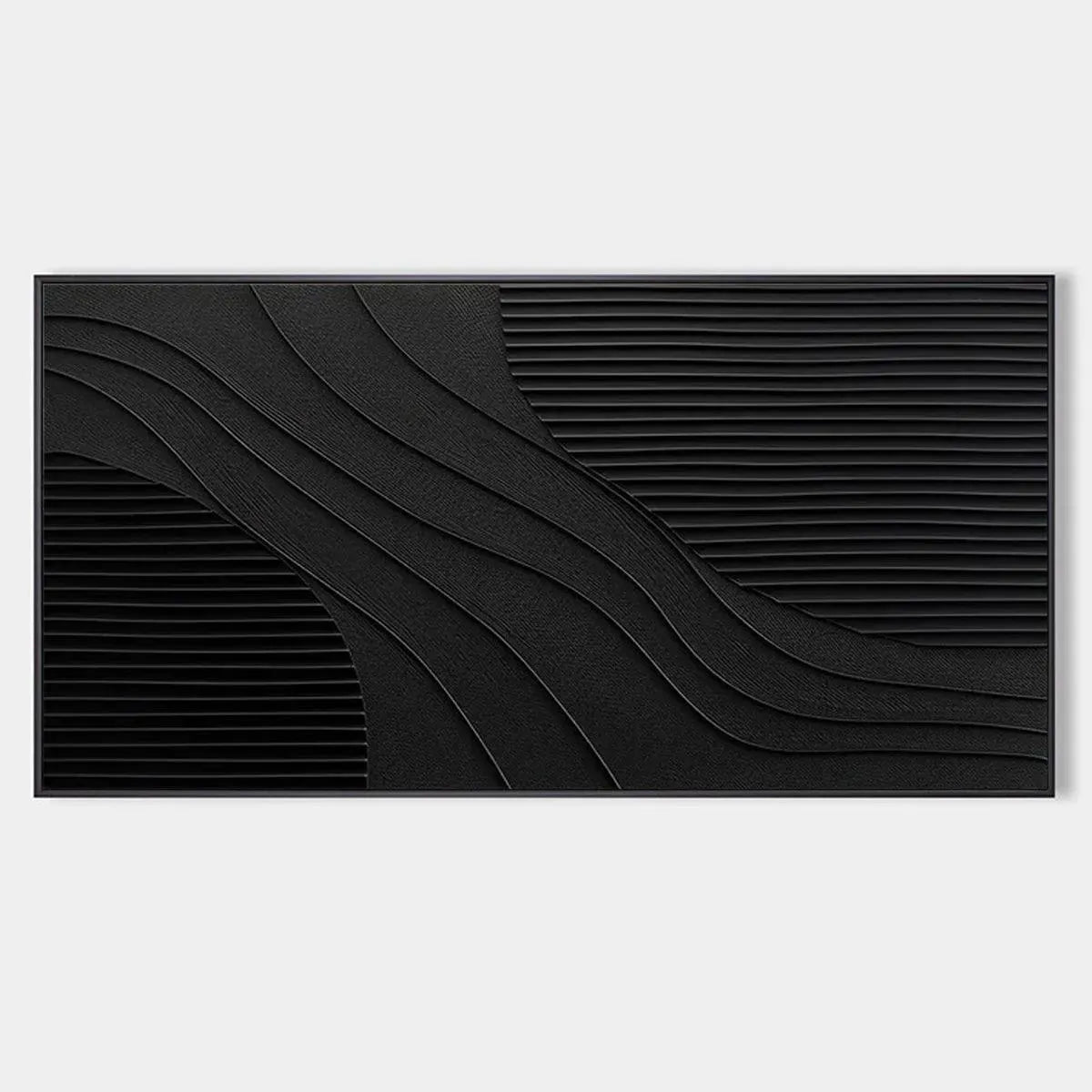 BLACK TEXTURE: Minimalist Textured Painting in Black
