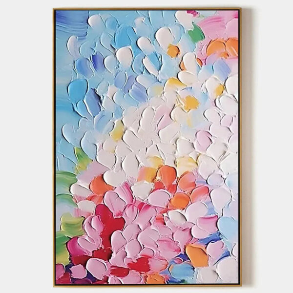 BLOOMING BOUQUET: Textured Impasto Floral Painting in Vibrant Colors