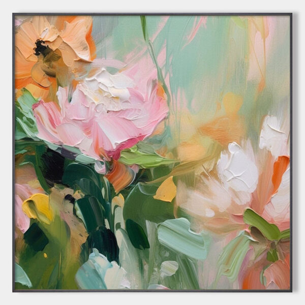BLOOMING ROMANCE: Impressionistic Floral Oil Painting