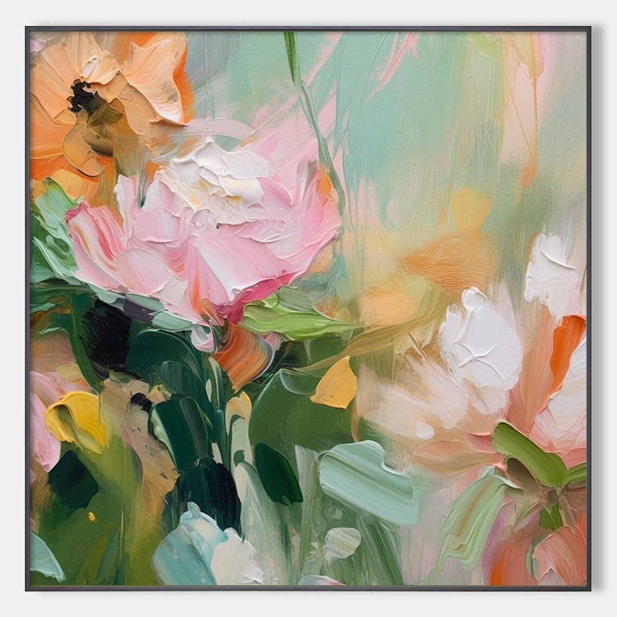 BLOOMING ROMANCE: Impressionistic Floral Oil Painting