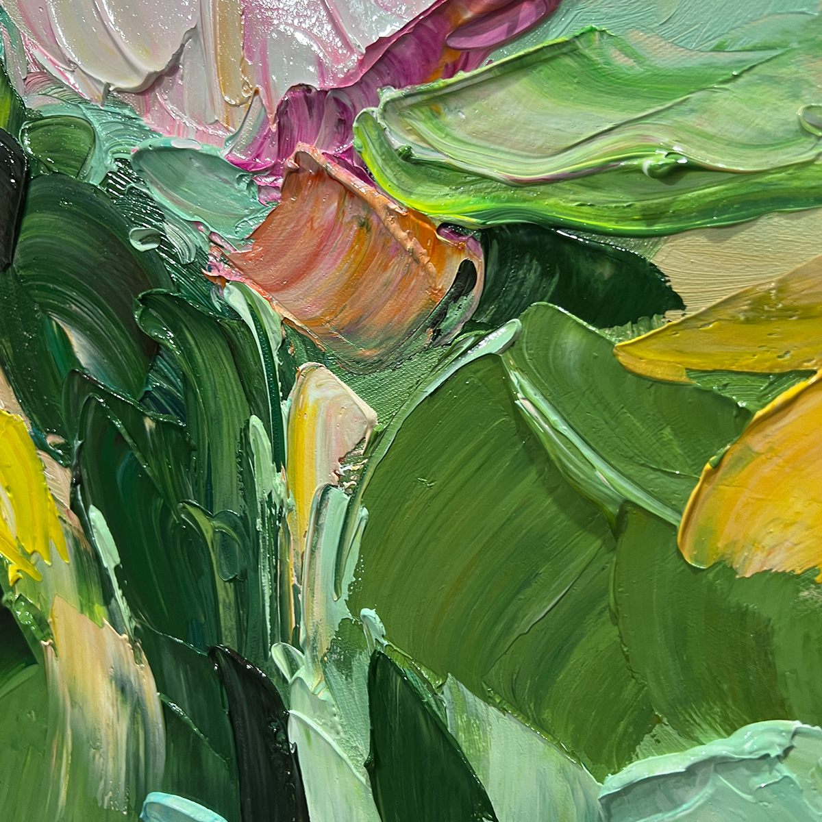 BLOOMING ROMANCE: Impressionistic Floral Oil Painting - Image 3