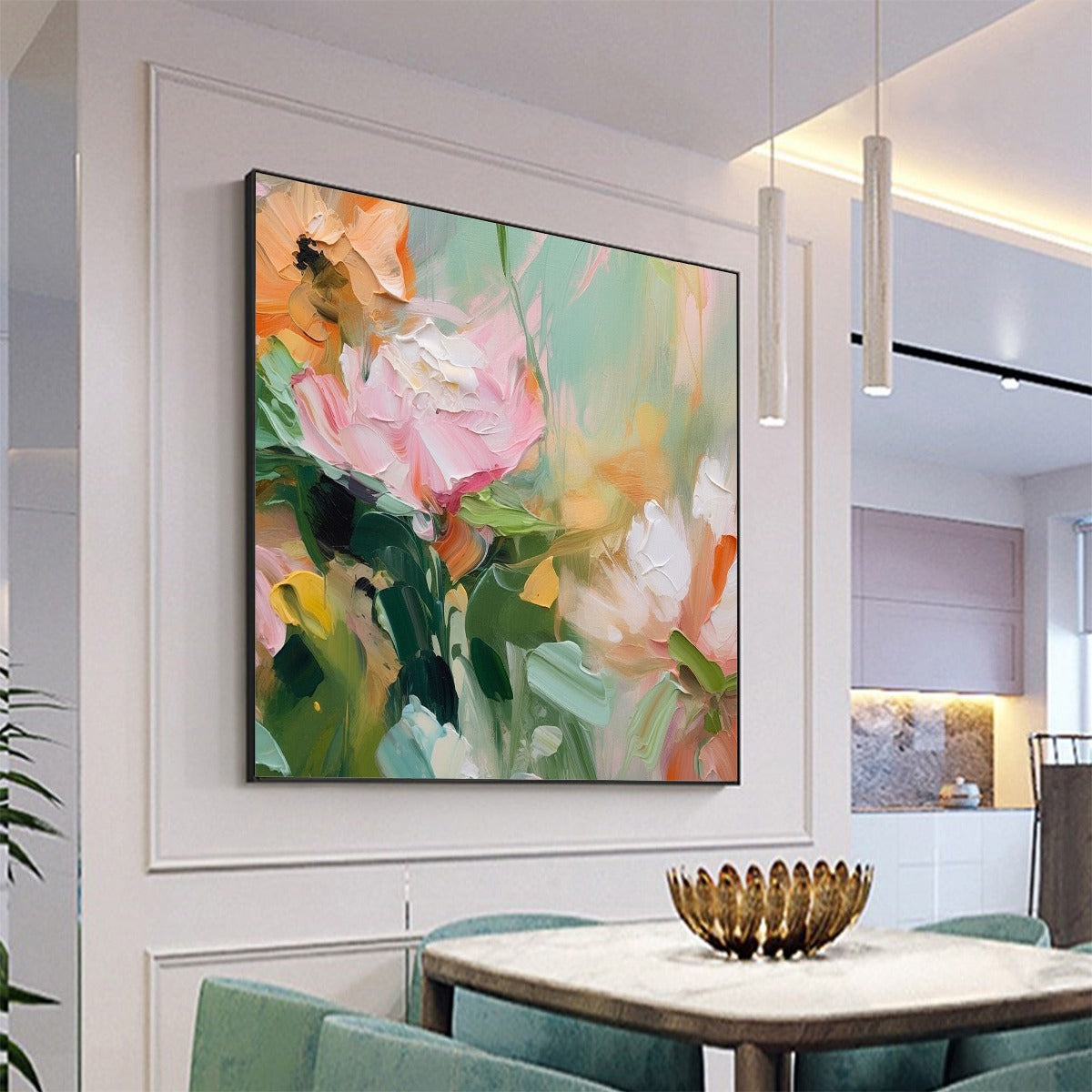 BLOOMING ROMANCE: Impressionistic Floral Oil Painting - Image 4