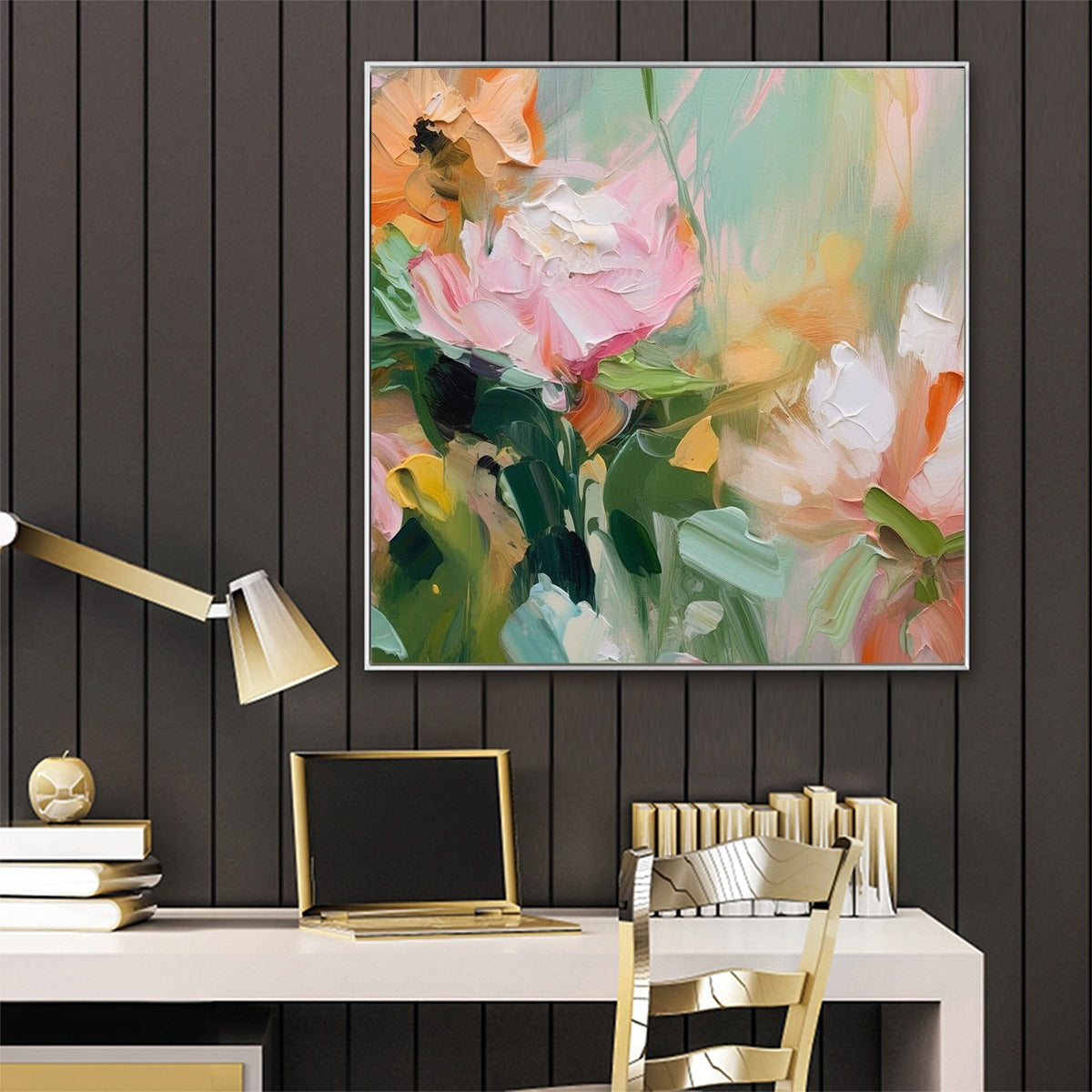 BLOOMING ROMANCE: Impressionistic Floral Oil Painting - Image 5