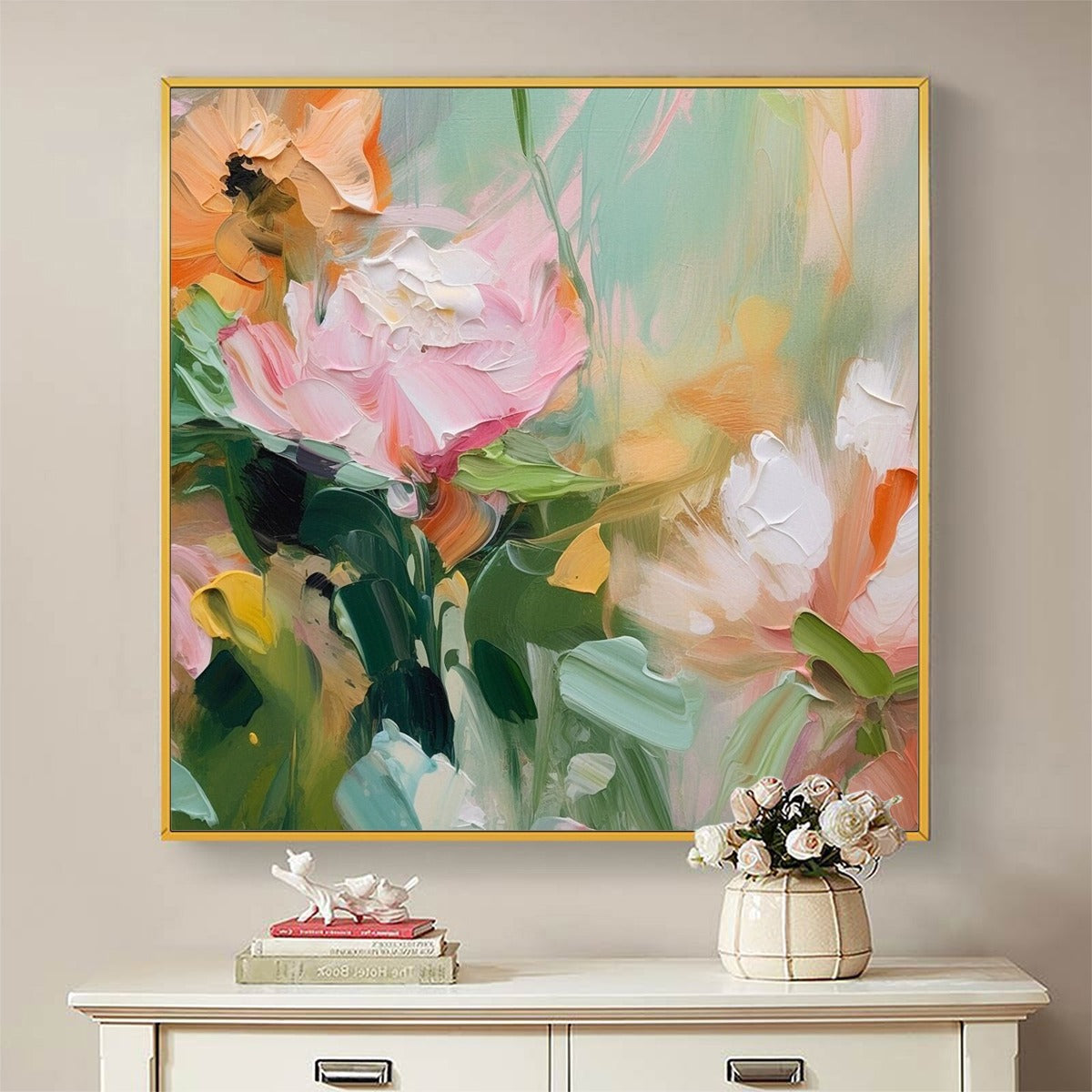 BLOOMING ROMANCE: Impressionistic Floral Oil Painting - Image 2
