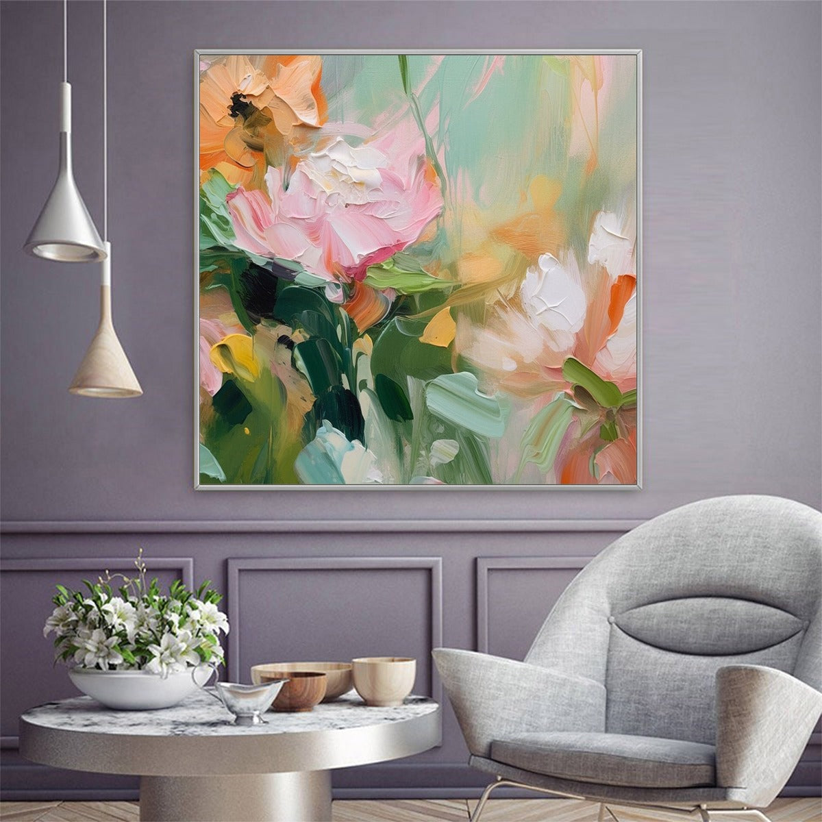 BLOOMING ROMANCE: Impressionistic Floral Oil Painting - Image 7
