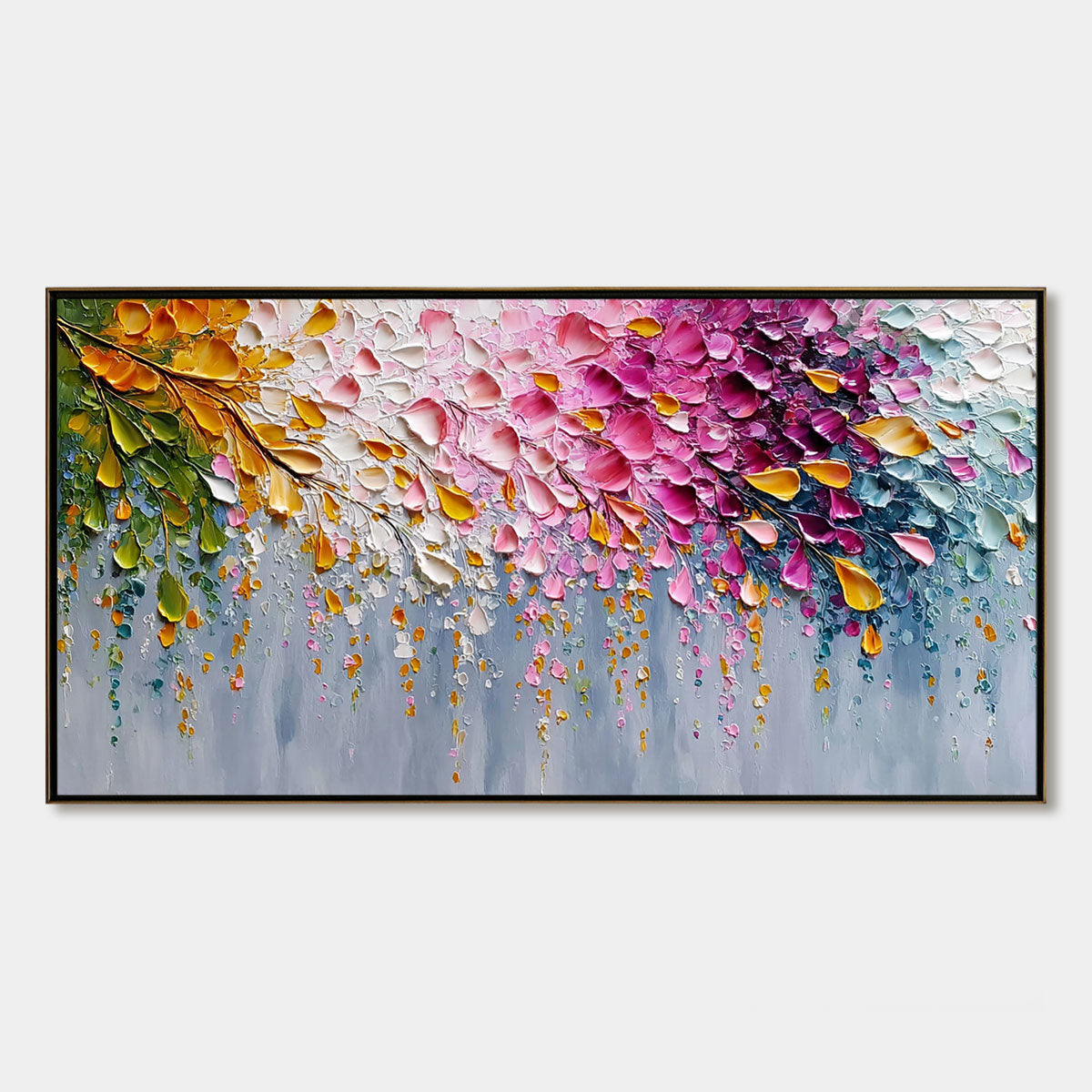 PETAL-RAIN-Heavy-Texture-Impasto-Floral-Abstract